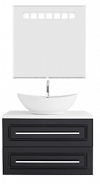 Водолей Мебель для ванной Либретто 80 черная – фотография-1